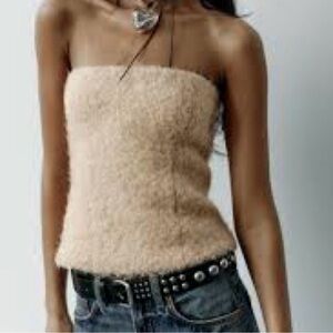 NWT Zara Structured Strapless Top